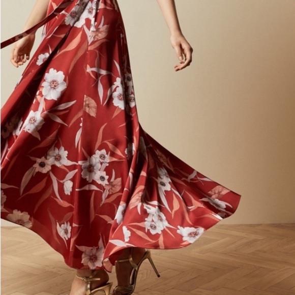 NWT TED BAKER ERICA CABANA PRINT DIP HEM WRAP DRESS SZ US 6  OR TED SZ 2 - Picture 2 of 8